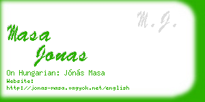 masa jonas business card
