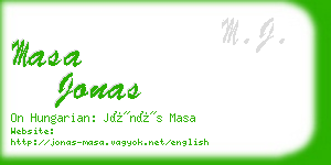 masa jonas business card